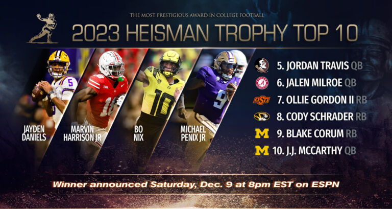 2023 Heisman Trophy Top 10 Announced - Heisman