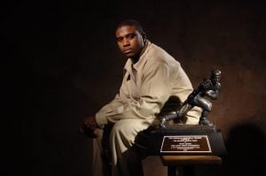 Troy Smith with Heisman Trophy Award